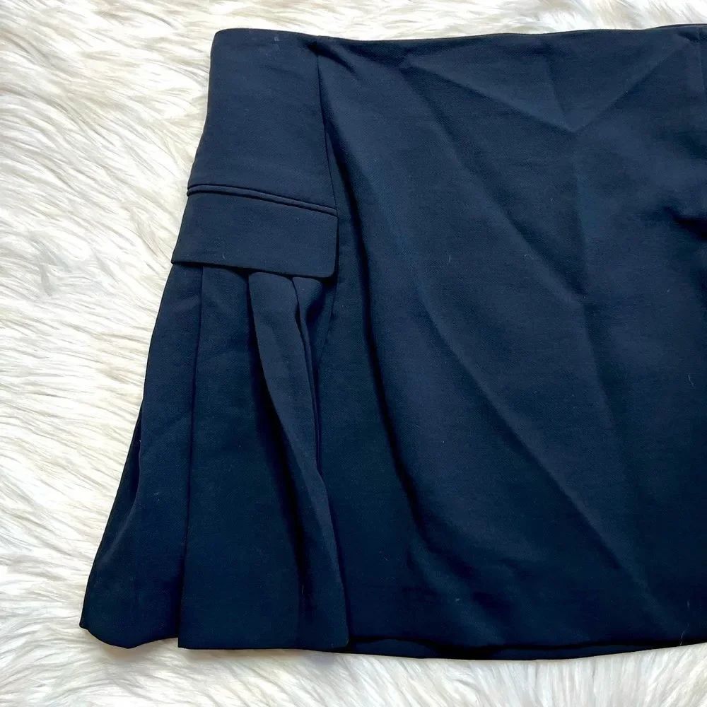 Wilfred Pleated Mini Skirt Black Size 8